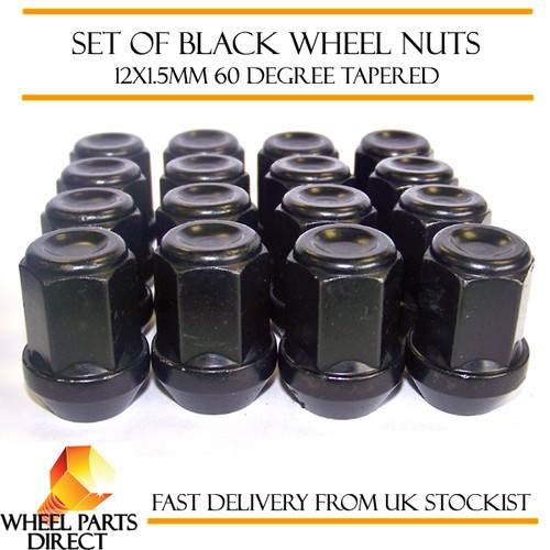 Alloy wheel nuts - black, (16)