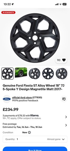 Genuine ford fiesta st3 mk8 - genuine,